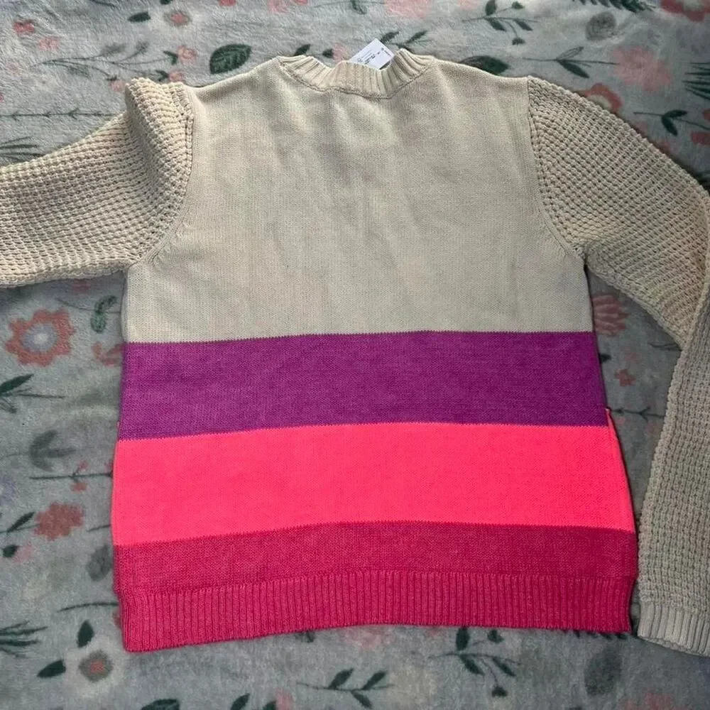 Old Navy Sweater Kid L Kidcore Retro Ski Cottage Coquette Grandma Winter 80s 90s